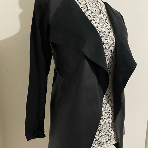 ZARA Faux Leather Cardigan/Blazer - Picture 3 of 4
